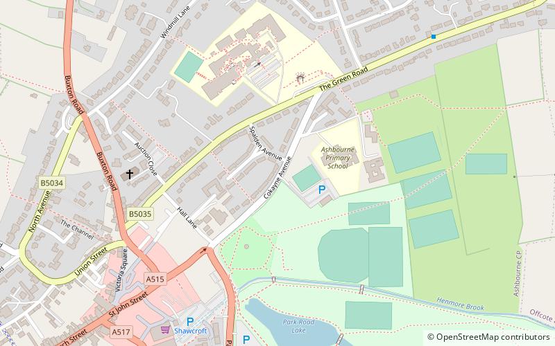 Ashbourne Hall location map