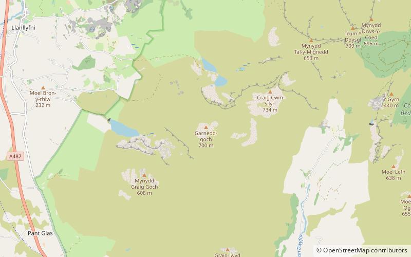 Craig Cwm Silyn location map