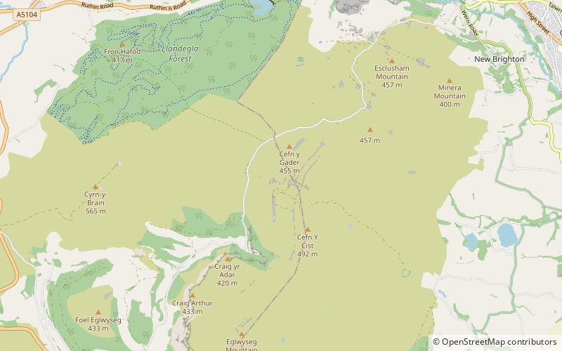 Ruabon Moors location map