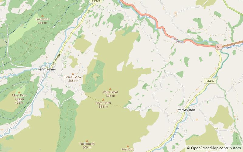 rhiw llwyd park narodowy snowdonia location map