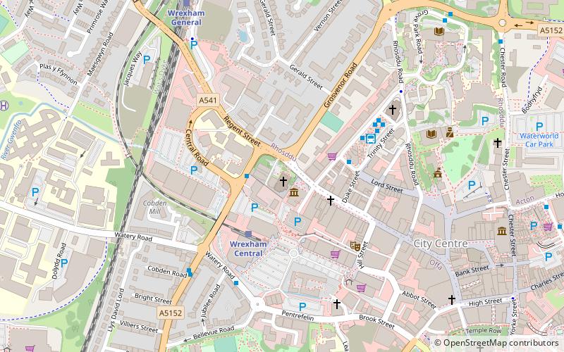 Wrexham Cathedral location map