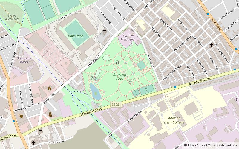 Burslem Park location map