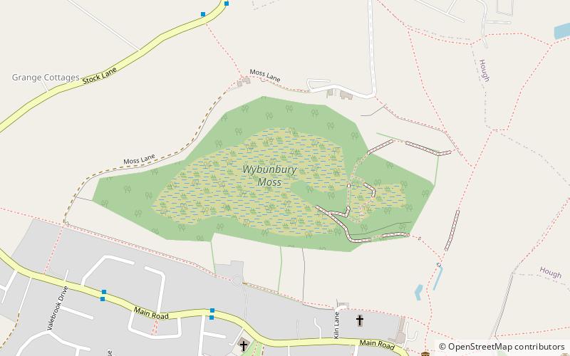 Wybunbury Moss location map