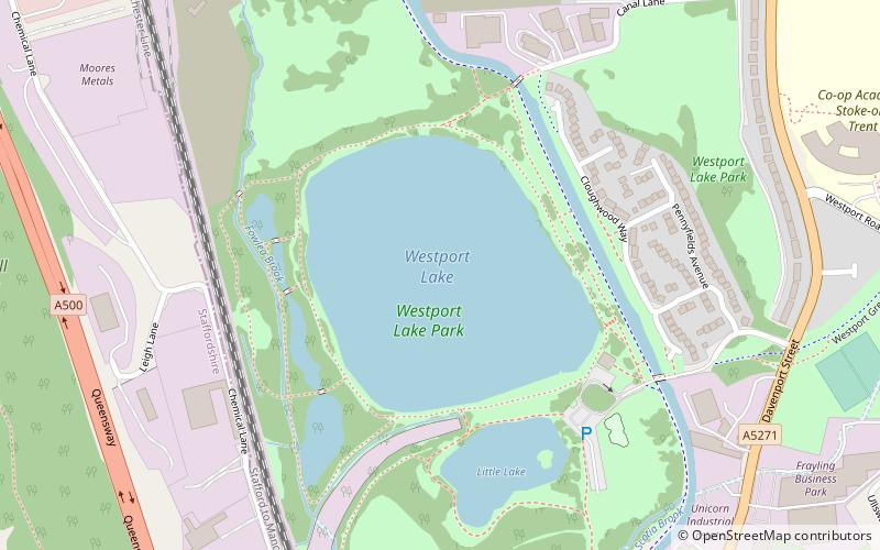 Westport Lake location map