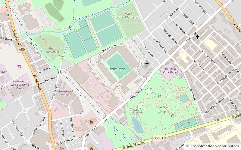 Vale Park location map