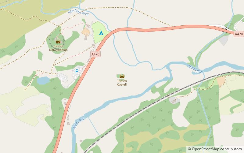 Dolwyddelan Castle location map