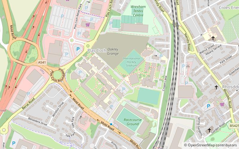 Glyndŵr University location map