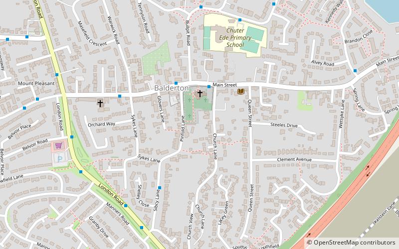 St Giles' Church location map