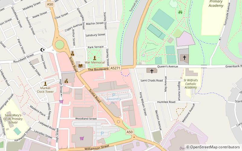 Tunstall Town Hall location map