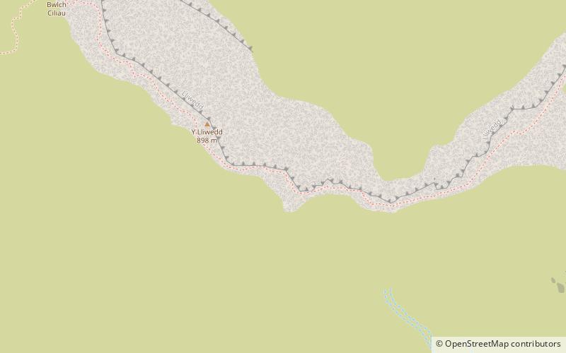 Y Lliwedd East Peak location map