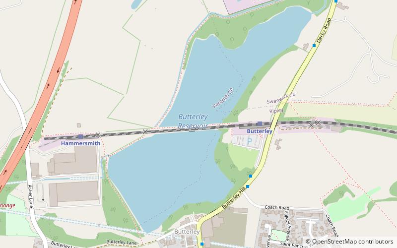Butterley Reservoir location map