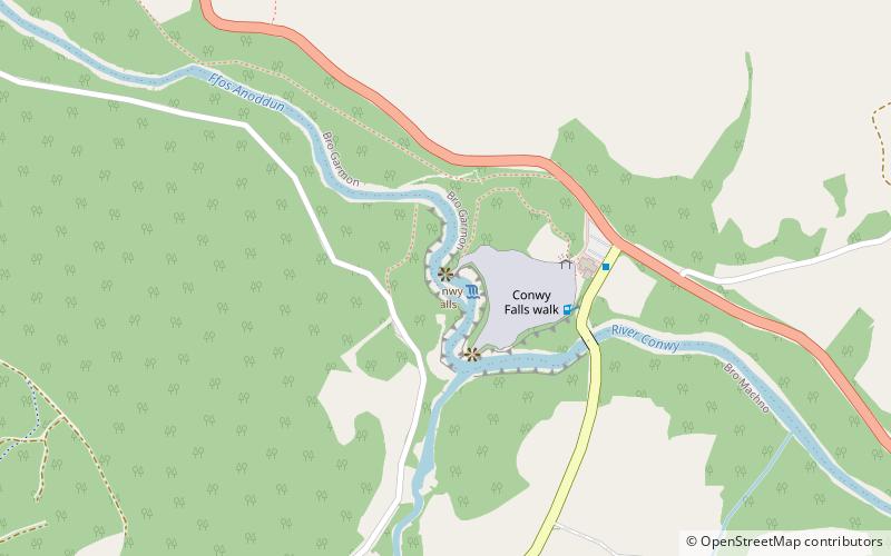 Conwy Falls location map