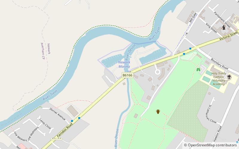 Newark Rowing Club location map