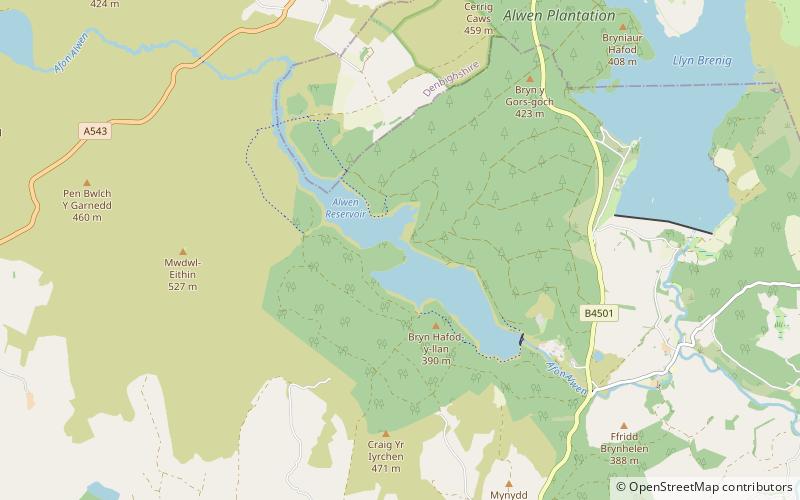 Alwen Reservoir location map