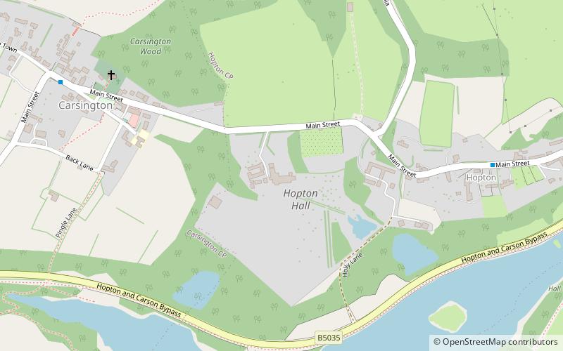 Hopton Hall location map