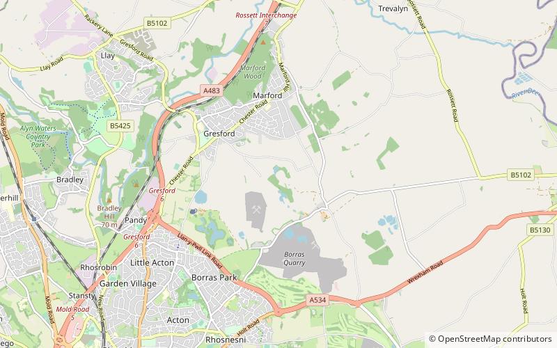 vicarage moss gresford location map