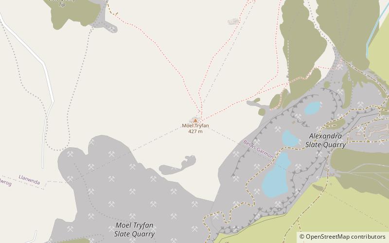moel tryfan location map