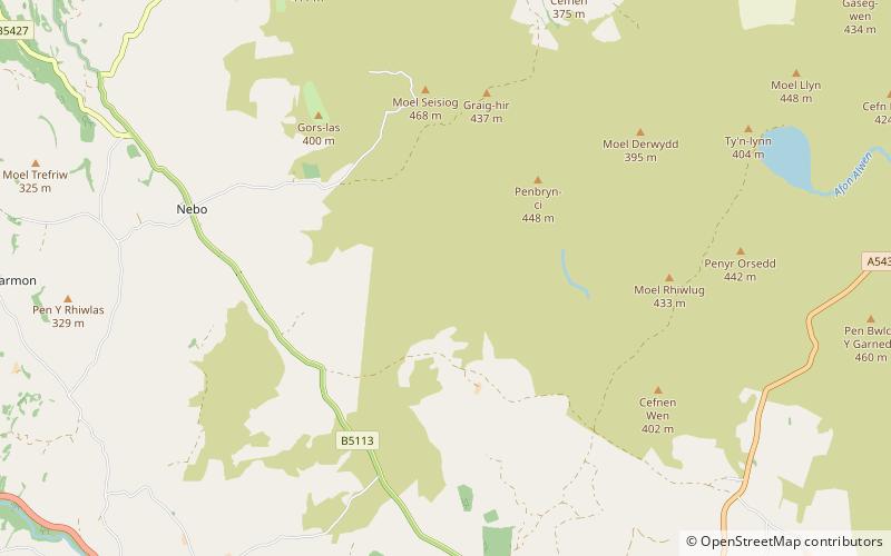 Denbigh Moors location map