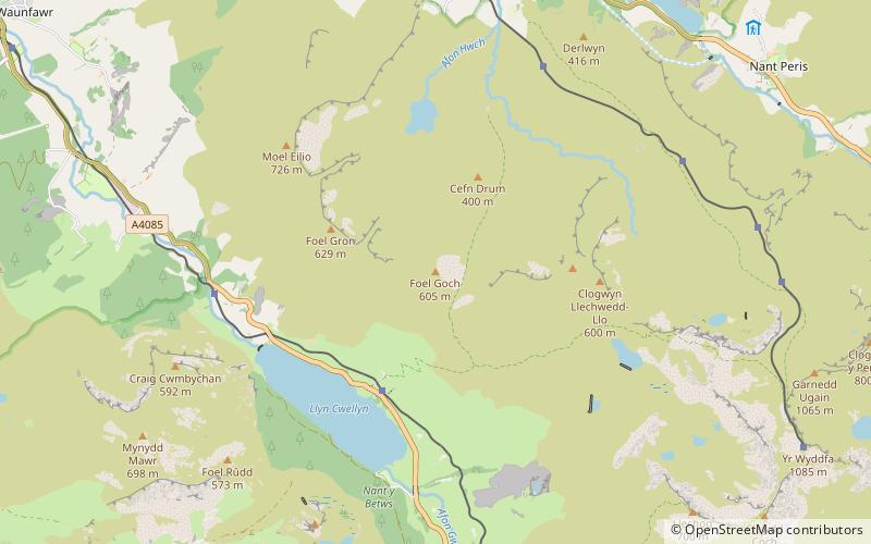 Foel-goch location map