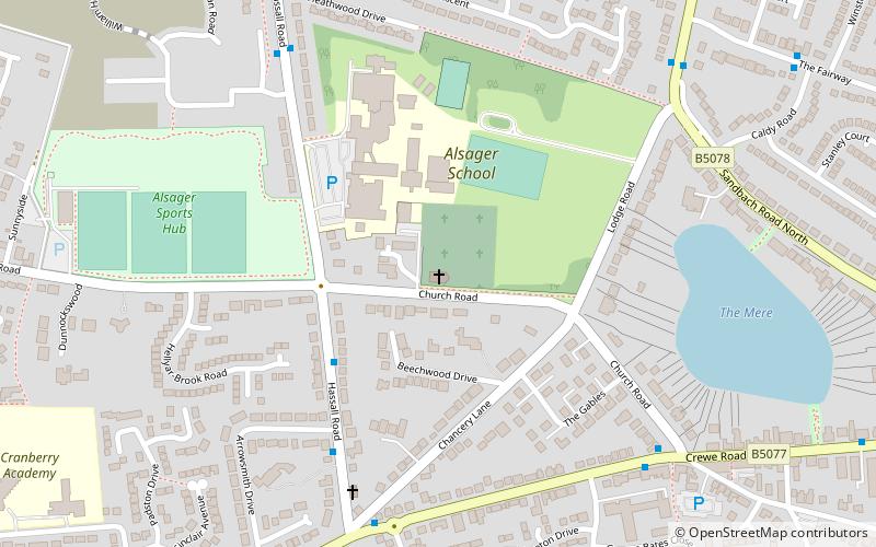Christ Church Alsager location map