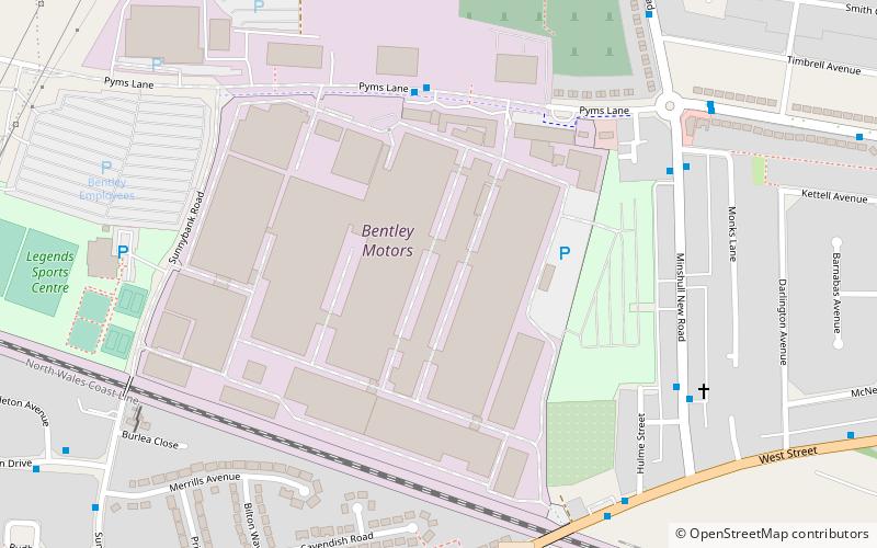 Bentley Crewe location map