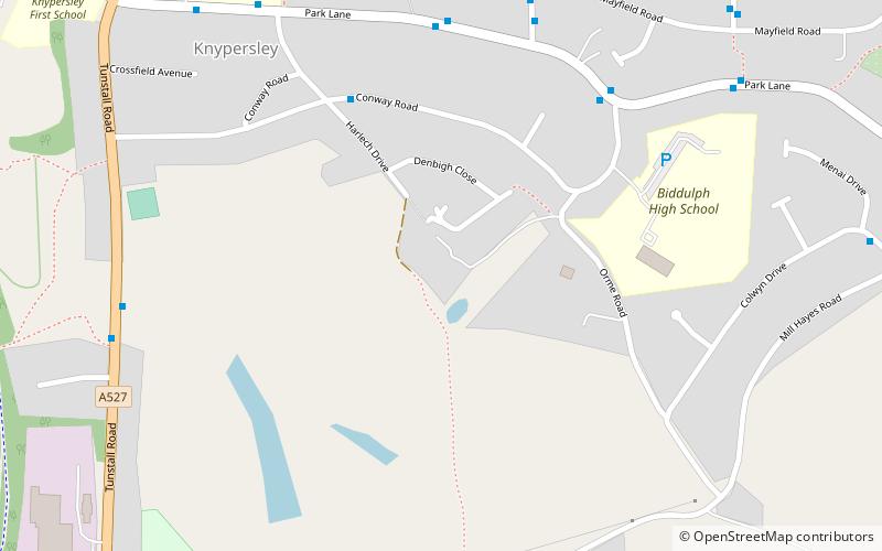 knypersley hall biddulph location map