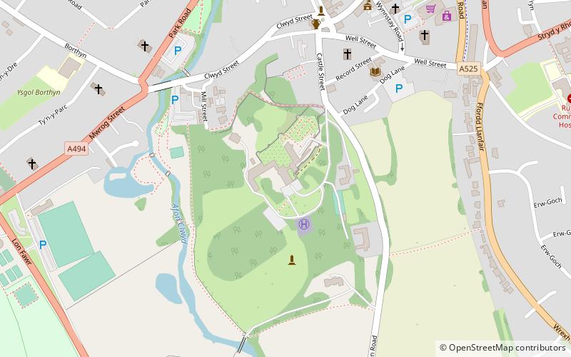 Ruthin Castle location map