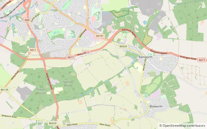 lindhurst wind farm mansfield location map