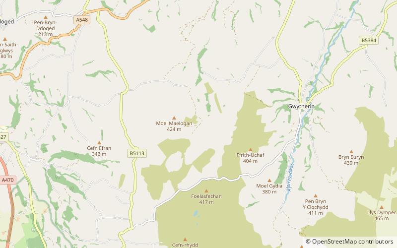 Moel Maelogan location map