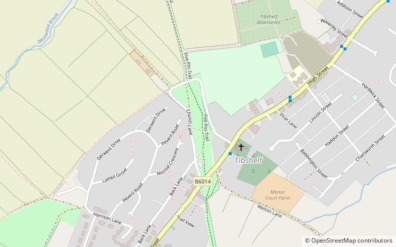 Blackwell & Tibshelf Churches location map