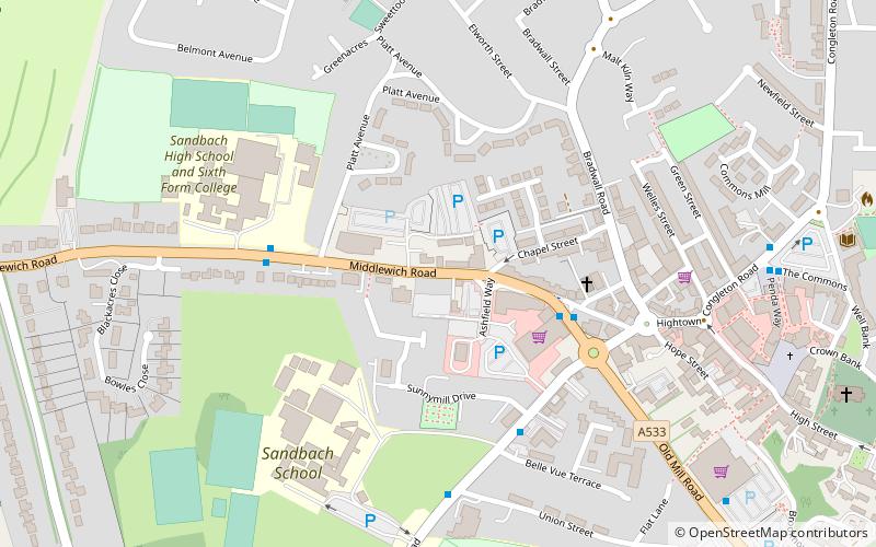 St Winefride's location map