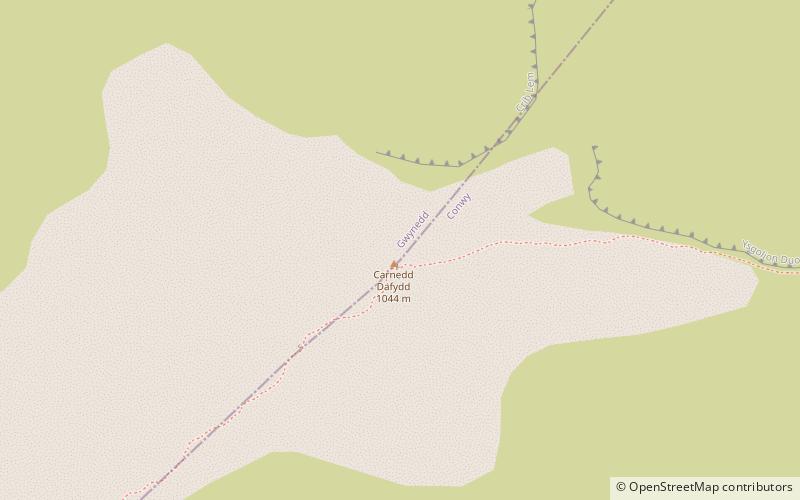 welsh 1000 m peaks race park narodowy snowdonia location map