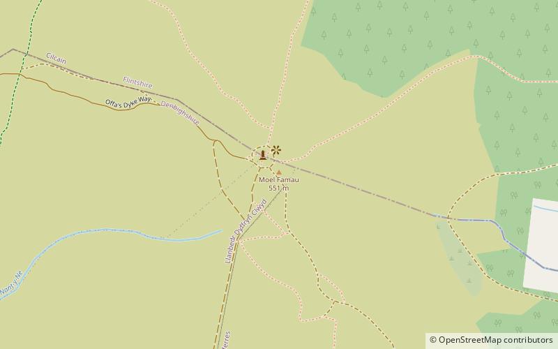 Moel Famau location map