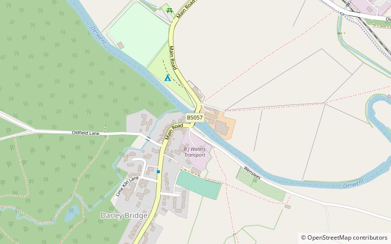 Darley Bridge location map