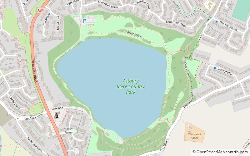 Astbury Mere Country Park location map