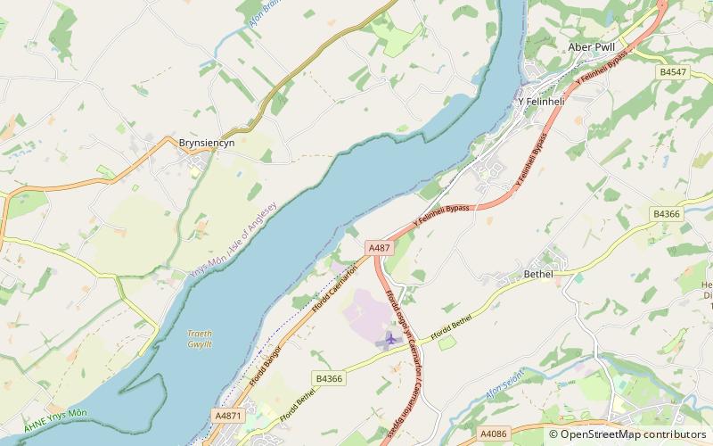 Plas Menai location map