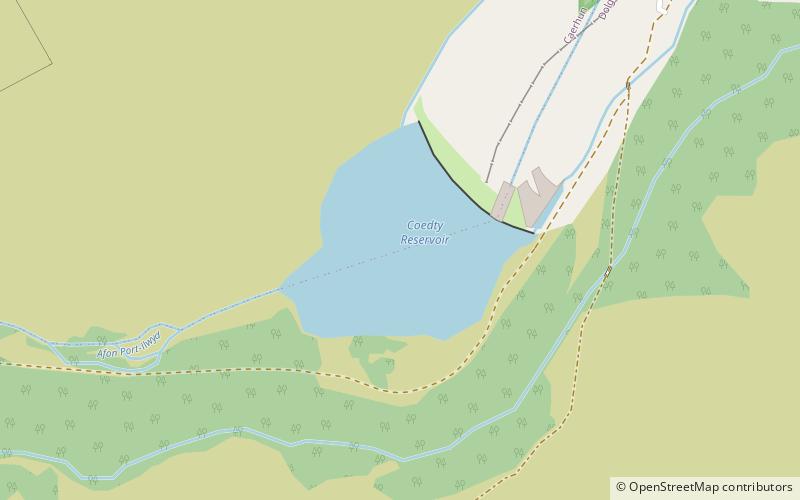 Coedty Reservoir location map