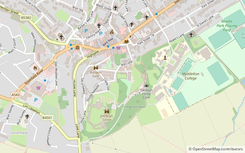 Leicester's Church location map