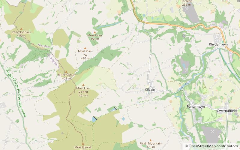 Clwydian Range location map