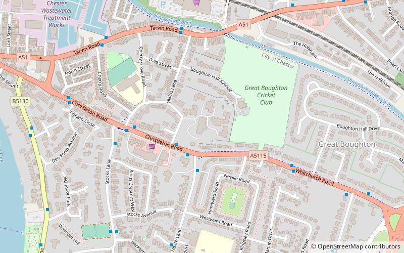 Boughton Hall location map