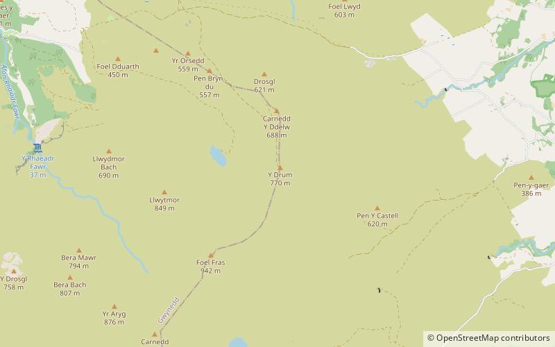 Carnedd y Ddelw location map