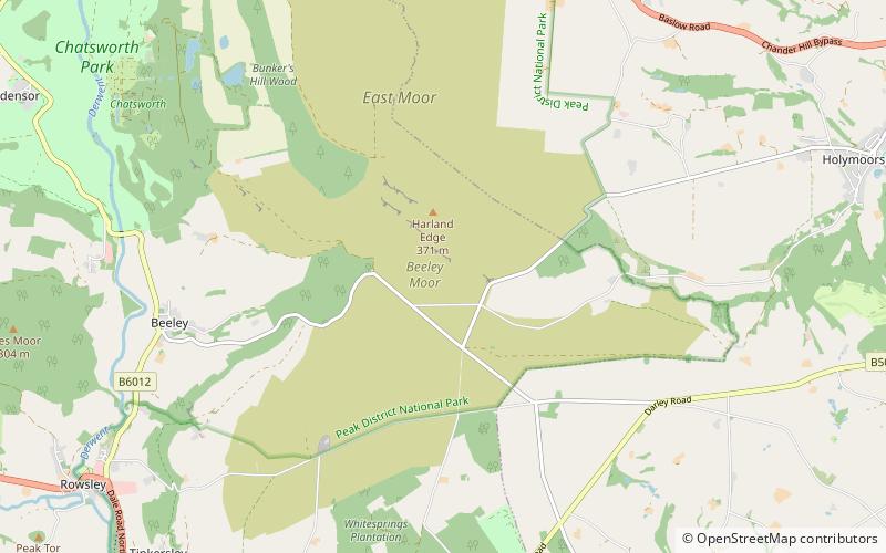 Beeley Moor location map