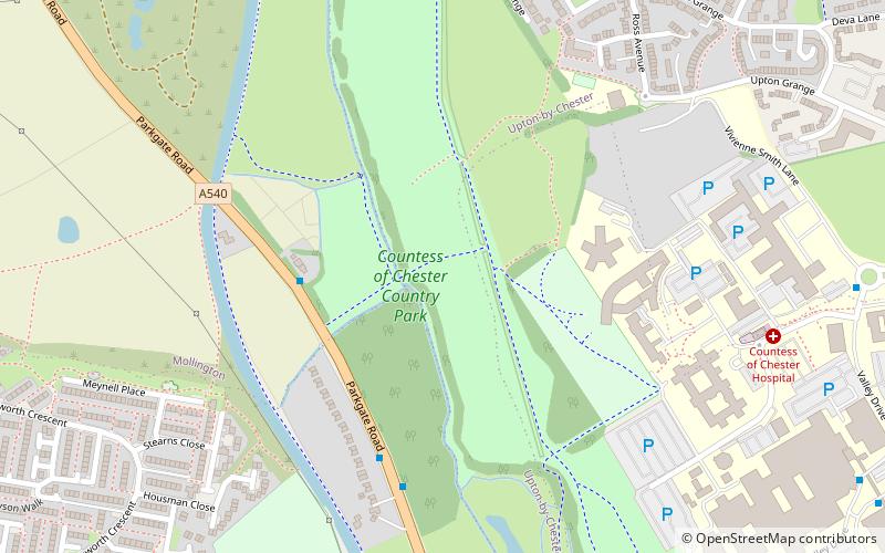 Countess of Chester Country Park location map