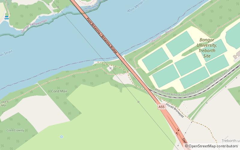 Britannia Bridge location map