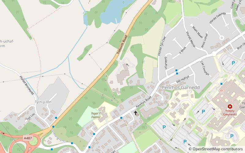 treborth driving range location map