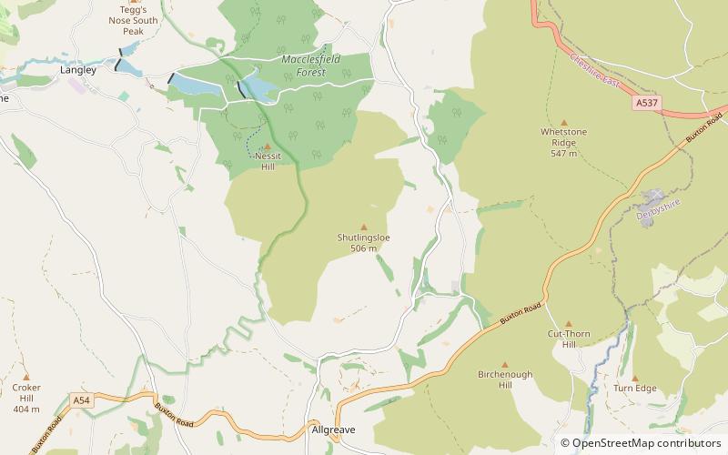 Shutlingsloe location map