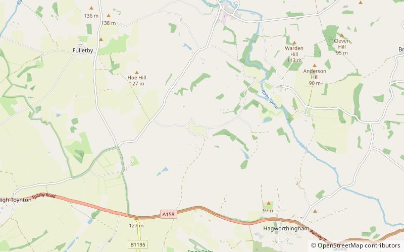 Greetham with Somersby location map