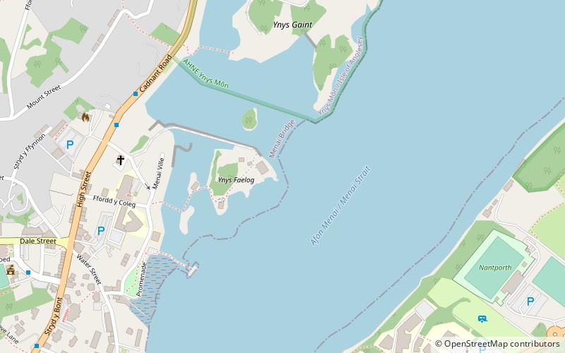 glannau porthaethwy menai bridge location map
