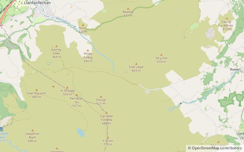 Bwlch y Ddeufaen location map