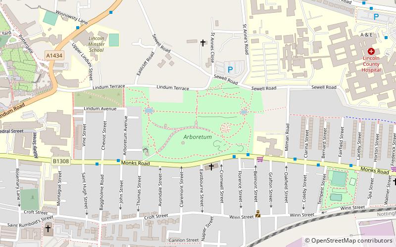 Lincoln Arboretum location map